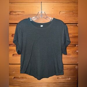 Elegant Army Green Short Sleeve Women's Tee XL